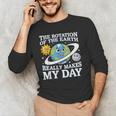 Rotation Of Earth Science Teacher Earth Day Men Women Men's Long Sleeve T-Shirt, novelty gifts, funny gifts Rotation Of Earth Science Teacher Earth Day Men Women Men's Long Sleeve T-Shirt, novelty gifts, funny gifts