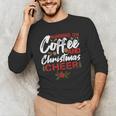 Running On Coffee And Christmas Cheer Lover Teacher For Men Women Kids Men's Long Sleeve T-Shirt, novelty gifts, funny gifts