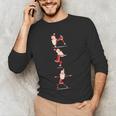 Santa Yoga Poses For Yogi Teacher Christmas Yoga Poses Men's Long Sleeve T-Shirt, novelty gifts, funny gifts Santa Yoga Poses For Yogi Teacher Christmas Yoga Poses Men's Long Sleeve T-Shirt, novelty gifts, funny gifts