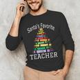 Santa's Favorite Teacher Idea For Christmas Teachers Men's Long Sleeve T-Shirt, novelty gifts, funny gifts Santa's Favorite Teacher Idea For Christmas Teachers Men's Long Sleeve T-Shirt, novelty gifts, funny gifts