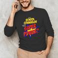 School Counselor Teacher Superhero Superpower Comic Book Men's Long Sleeve T-Shirt, novelty gifts, funny gifts School Counselor Teacher Superhero Superpower Comic Book Men's Long Sleeve T-Shirt, novelty gifts, funny gifts