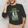 School Psychologists Love Brains Halloween Teacher Counselor Men's Long Sleeve T-Shirt, novelty gifts, funny gifts School Psychologists Love Brains Halloween Teacher Counselor Men's Long Sleeve T-Shirt, novelty gifts, funny gifts