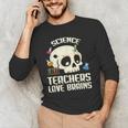 Science Teachers Love Brains Teachers Halloween Men's Long Sleeve T-Shirt, novelty gifts, funny gifts