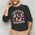 These Boots Are Made For Teaching Western Cowgirl Teacher Men's Long Sleeve T-Shirt, novelty gifts, funny gifts These Boots Are Made For Teaching Western Cowgirl Teacher Men's Long Sleeve T-Shirt, novelty gifts, funny gifts