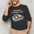 Sea Otter Book Reading Shirt For Bookworm Teachers Men's Long Sleeve T-Shirt, novelty gifts, funny gifts Sea Otter Book Reading Shirt For Bookworm Teachers Men's Long Sleeve T-Shirt, novelty gifts, funny gifts