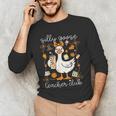 Silly Goose Teachers Club Cozy Fall Teacher Men's Long Sleeve T-Shirt, novelty gifts, funny gifts