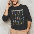 Space Alphabet Galaxy Astronaut Planets Student Teacher Men's Long Sleeve T-Shirt, novelty gifts, funny gifts