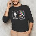 Special Ed Teacher Dabbing Unicorn Teacher Women Men's Long Sleeve T-Shirt, novelty gifts, funny gifts Special Ed Teacher Dabbing Unicorn Teacher Women Men's Long Sleeve T-Shirt, novelty gifts, funny gifts