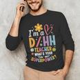 Special Education ASL Teacher Superpower DHH Teacher Men's Long Sleeve T-Shirt, novelty gifts, funny gifts Special Education ASL Teacher Superpower DHH Teacher Men's Long Sleeve T-Shirt, novelty gifts, funny gifts