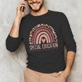 Special Education Shirt Teacher SPED Leopard Boho Rainbow Men's Long Sleeve T-Shirt, novelty gifts, funny gifts Special Education Shirt Teacher SPED Leopard Boho Rainbow Men's Long Sleeve T-Shirt, novelty gifts, funny gifts