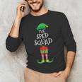 SPED Squad Elf Teacher Matching Christmas Party Pajama Men's Long Sleeve T-Shirt, novelty gifts, funny gifts