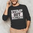 Stomp Out Bullying Back To School Education Teacher Men's Long Sleeve T-Shirt, novelty gifts, funny gifts