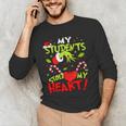 My Students Stole My Heart Teacher Holiday Merry Christmas Men's Long Sleeve T-Shirt, novelty gifts, funny gifts