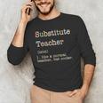 Substitute Teacher Like A Normal Teacher But Cooler Men's Long Sleeve T-Shirt, novelty gifts, funny gifts