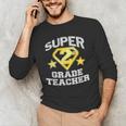 Super 2nd Grade Teacher Hero Men's Long Sleeve T-Shirt, novelty gifts, funny gifts