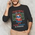 Super Hero Teacher Superheroes In Disguise Men's Long Sleeve T-Shirt, novelty gifts, funny gifts