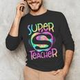 Super Teacher Back To School Apple Tie Dye First Day Men's Long Sleeve T-Shirt, novelty gifts, funny gifts Super Teacher Back To School Apple Tie Dye First Day Men's Long Sleeve T-Shirt, novelty gifts, funny gifts