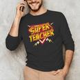 Super Teacher Superhero Back To School Teacher's Men's Long Sleeve T-Shirt, novelty gifts, funny gifts