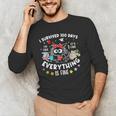 I Survived 100 Days Of School Teacher Kids Cat Lover Men's Long Sleeve T-Shirt, novelty gifts, funny gifts I Survived 100 Days Of School Teacher Kids Cat Lover Men's Long Sleeve T-Shirt, novelty gifts, funny gifts