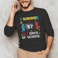 I Survived 67 Days Of School 67 Teacher Squad Matching Men's Long Sleeve T-Shirt, novelty gifts, funny gifts