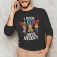 I Teach 2nd Grade Superheroes Back To School Teacher Men Women Girls Kids Men's Long Sleeve T-Shirt, novelty gifts, funny gifts