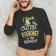I Teach The Cutest Bees In The Beehive Kindergarten Teacher Men's Long Sleeve T-Shirt, novelty gifts, funny gifts