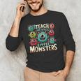 I Teach The Cutest Little Monsters Teacher Halloween Outfit Men's Long Sleeve T-Shirt, novelty gifts, funny gifts I Teach The Cutest Little Monsters Teacher Halloween Outfit Men's Long Sleeve T-Shirt, novelty gifts, funny gifts
