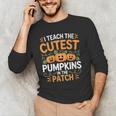 I Teach The Cutest Pumpkins In The Patch Halloween Teacher Men's Long Sleeve T-Shirt, novelty gifts, funny gifts
