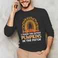 Teach Leopard Rainbow Cute Halloween Costume Teacher Women Men's Long Sleeve T-Shirt, novelty gifts, funny gifts