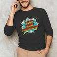 I Teach Superheroes Retro Comic Super Teacher Graphic Men's Long Sleeve T-Shirt, novelty gifts, funny gifts I Teach Superheroes Retro Comic Super Teacher Graphic Men's Long Sleeve T-Shirt, novelty gifts, funny gifts