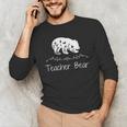 Teacher Bear For Educators Teacher Appreciation Men's Long Sleeve T-Shirt, novelty gifts, funny gifts