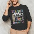 Teacher Besties Because Going Crazy Alone Is Not As Much Fun Men's Long Sleeve T-Shirt, novelty gifts, funny gifts