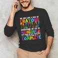 Teacher We Are Like A Box Of Crayons Back To School Men's Long Sleeve T-Shirt, novelty gifts, funny gifts