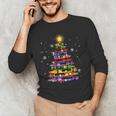Teacher Crayon Christmas Tree Lights Student School Xmas Men's Long Sleeve T-Shirt, novelty gifts, funny gifts Teacher Crayon Christmas Tree Lights Student School Xmas Men's Long Sleeve T-Shirt, novelty gifts, funny gifts