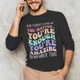 Teacher Dear Students Behind Me 1st Day Of School On Back Men's Long Sleeve T-Shirt, novelty gifts, funny gifts