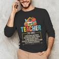 Teacher Definition Teaching School Teacher Men Women Men's Long Sleeve T-Shirt, novelty gifts, funny gifts