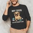 Teacher My Dog Ate My Lesson Plans School Staff Men's Long Sleeve T-Shirt, novelty gifts, funny gifts