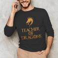 Teacher Of Dragons For Teachers Top Tee T-Shirt Men's Long Sleeve T-Shirt, novelty gifts, funny gifts