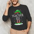 The Teacher Elf Christmas Family Matching Xmas Group For Men Women Men's Long Sleeve T-Shirt, novelty gifts, funny gifts