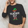 The Teacher Elf Matching Family Christmas Men's Long Sleeve T-Shirt, novelty gifts, funny gifts