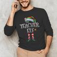 The Teacher Elf Shirt Matching Family Christmas Elf Men Women Kids Men's Long Sleeve T-Shirt, novelty gifts, funny gifts The Teacher Elf Shirt Matching Family Christmas Elf Men Women Kids Men's Long Sleeve T-Shirt, novelty gifts, funny gifts