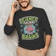 Teacher Halloween Costume Science Teachers Love Brains Men's Long Sleeve T-Shirt, novelty gifts, funny gifts