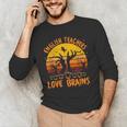 Teacher Halloween All English Teachers Love Brains Men's Long Sleeve T-Shirt, novelty gifts, funny gifts