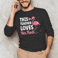 This Teacher Loves Her Flock Teaching Flamingo Girl Men's Long Sleeve T-Shirt, novelty gifts, funny gifts This Teacher Loves Her Flock Teaching Flamingo Girl Men's Long Sleeve T-Shirt, novelty gifts, funny gifts