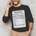 Teacher Nutrition Facts Teachers Nutritional Fact Men's Long Sleeve T-Shirt, novelty gifts, funny gifts Teacher Nutrition Facts Teachers Nutritional Fact Men's Long Sleeve T-Shirt, novelty gifts, funny gifts