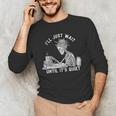 Teacher Skeleton Messy Bun I'Ll Just Wait Until Its Quiet Men's Long Sleeve T-Shirt, novelty gifts, funny gifts Teacher Skeleton Messy Bun I'Ll Just Wait Until Its Quiet Men's Long Sleeve T-Shirt, novelty gifts, funny gifts