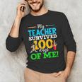 My Teacher Survived 100 Days Of Me Dab 100 Days Of School For Men Women Kids Men's Long Sleeve T-Shirt, novelty gifts, funny gifts My Teacher Survived 100 Days Of Me Dab 100 Days Of School For Men Women Kids Men's Long Sleeve T-Shirt, novelty gifts, funny gifts