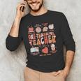 Teacher Thanksgiving Shirt Women One Thankful Teacher Fall Men's Long Sleeve T-Shirt, novelty gifts, funny gifts