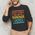 Teacher Voice Teacherlife Primary School Teacher Men's Long Sleeve T-Shirt, novelty gifts, funny gifts Teacher Voice Teacherlife Primary School Teacher Men's Long Sleeve T-Shirt, novelty gifts, funny gifts