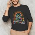 Teacher The Wonder Of Teaching Is Watching Caterpillar Men's Long Sleeve T-Shirt, novelty gifts, funny gifts